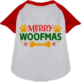 Merry Woof-Mas Raglan Pet Shirt