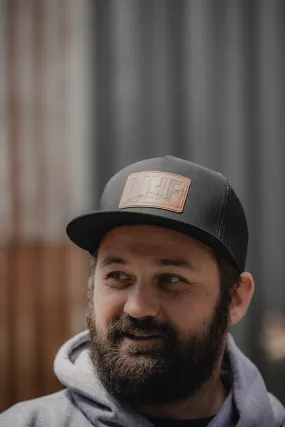 MHF Leather Patch Cap - Black