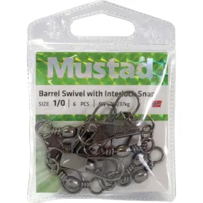 Mustad Barrel Swivel with Interlock Snap