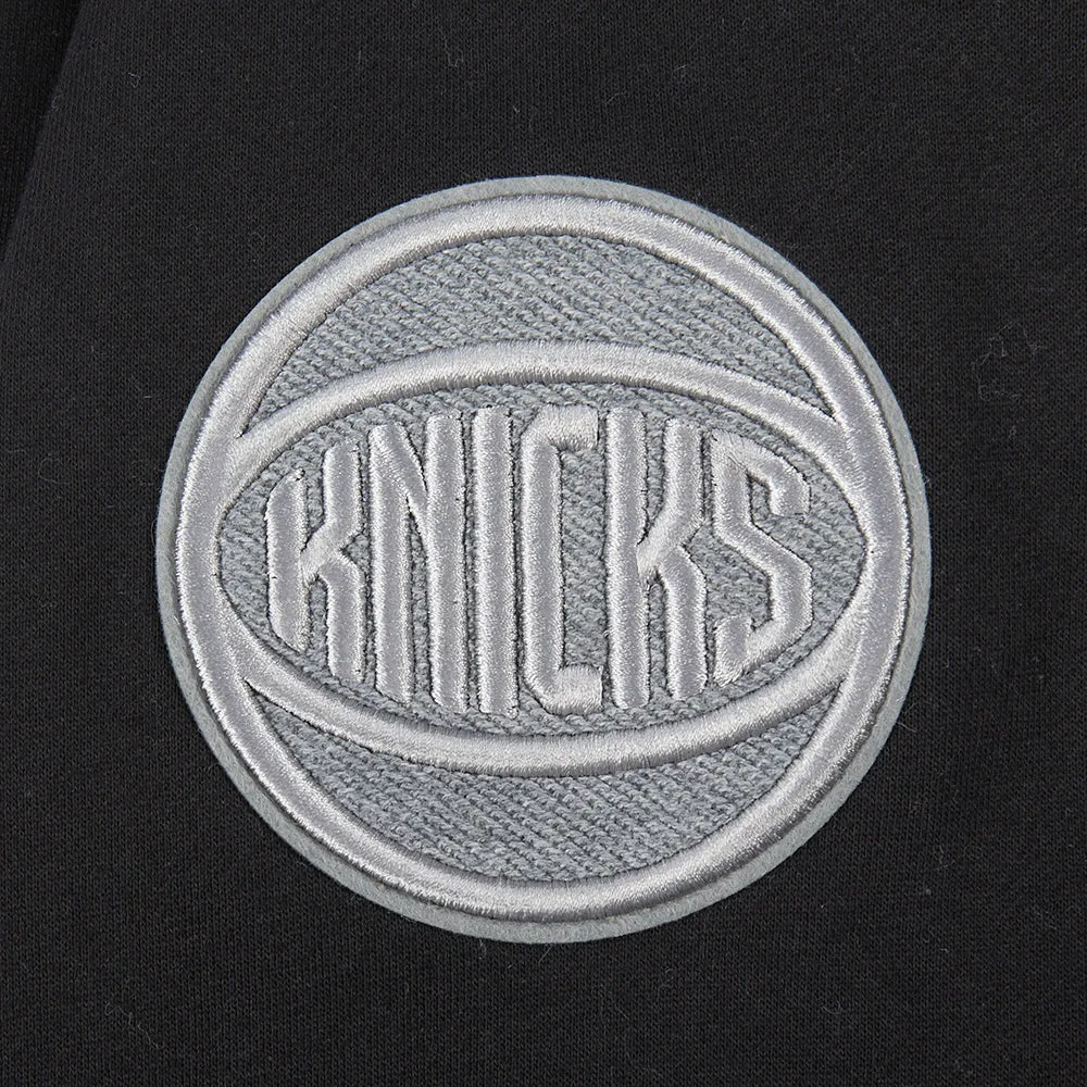 NBA NEW YORK KNICKS REVERSE FRENCH TERRY MEN'S DROP SHOULDER FLC PO (BLACK)