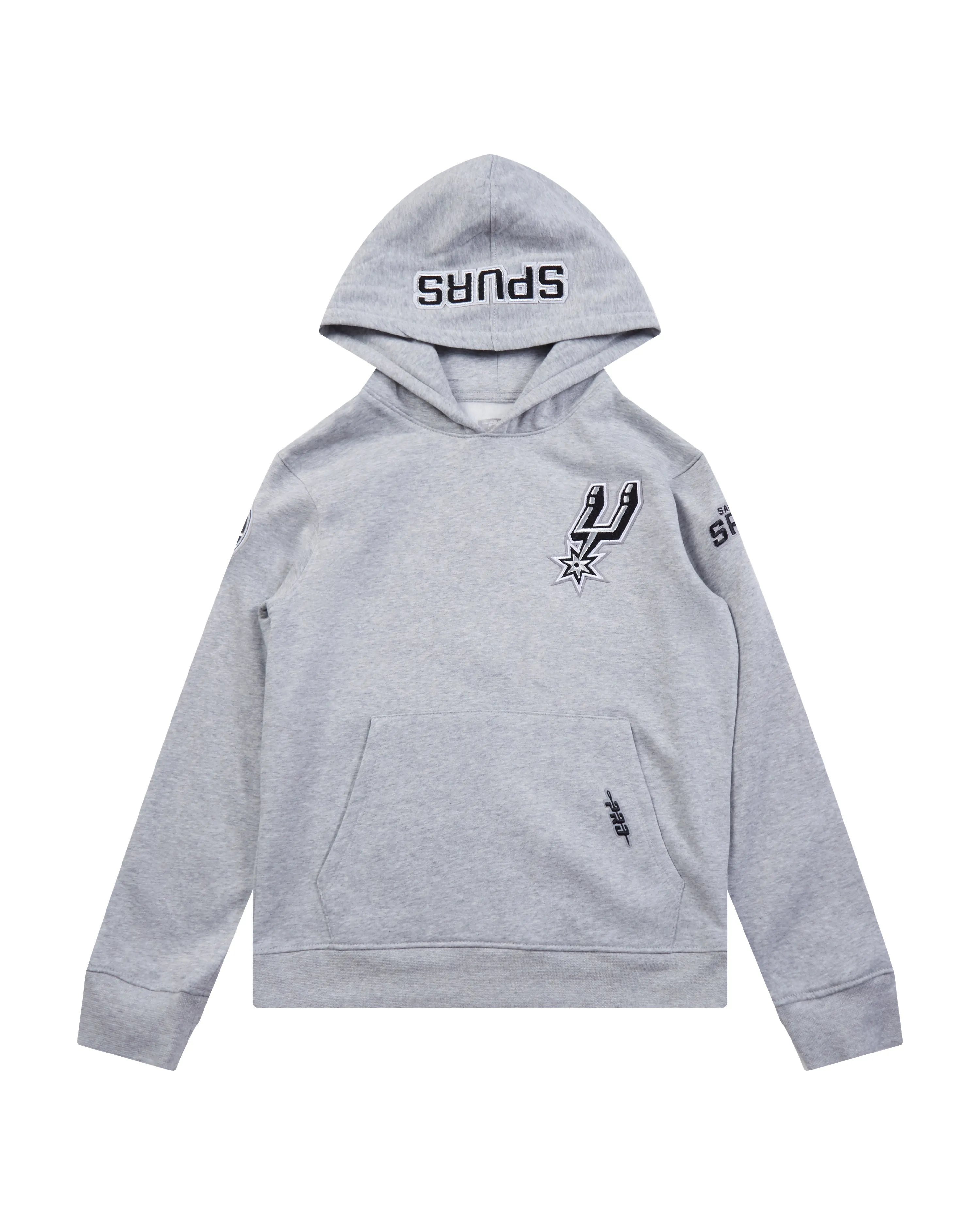 NBA SAN ANTONIO SPURS CLASSIC BIG BOYS FLC PO HOODIE (HEATHER GREY)