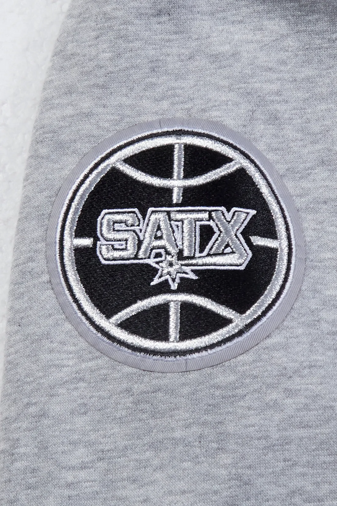 NBA SAN ANTONIO SPURS CLASSIC BIG BOYS FLC PO HOODIE (HEATHER GREY)