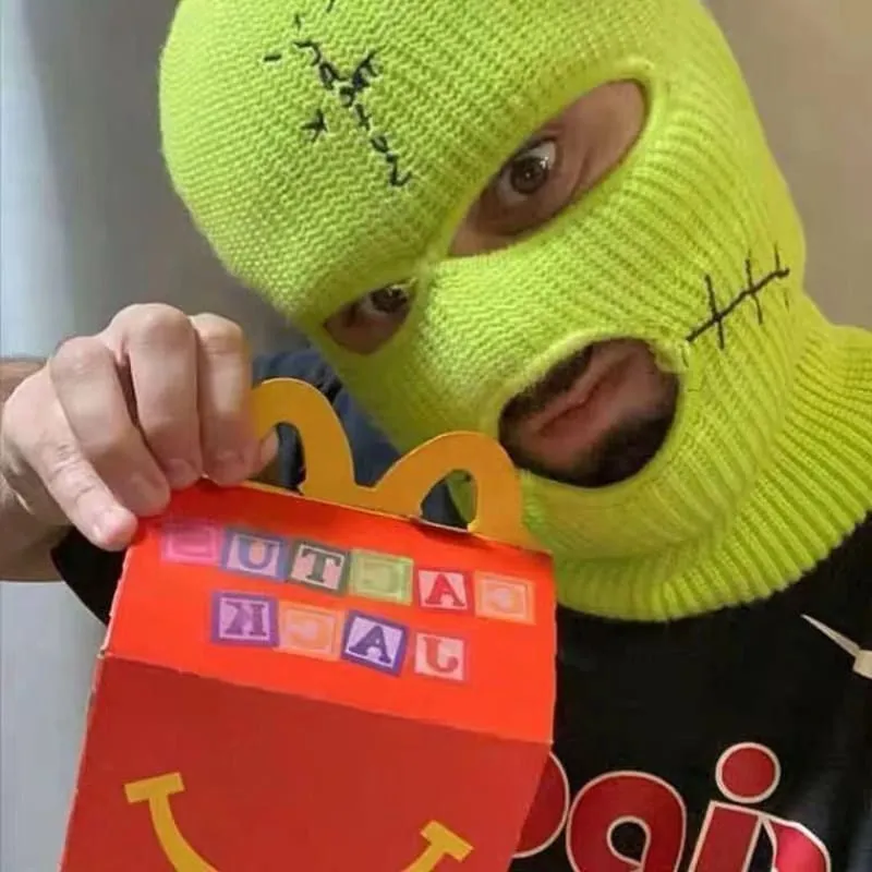Neon Yellow Cactus Jack Ski Mask