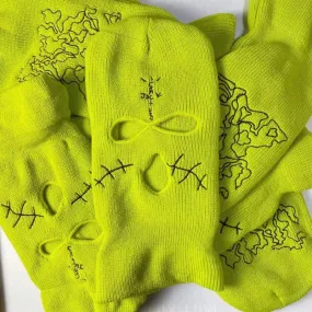 Neon Yellow Cactus Jack Ski Mask