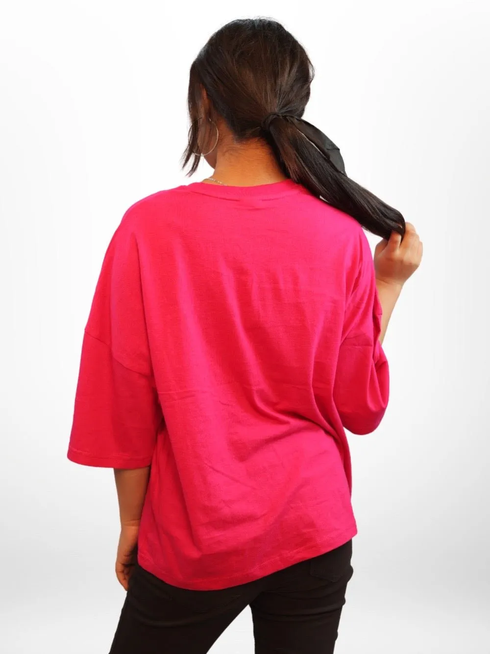 Nine Chrysanthemums Of Different Colours Graphic Printed Womens Drop Shoulder T-shirt Legacy Boutiques Dhaka