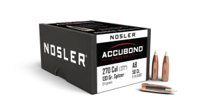 Nosler Accubond 270 cal 130gr Projectiles - 50pk