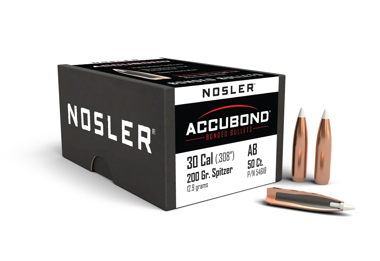 Nosler Accubond 30 cal 200gr Projectiles - 50pk