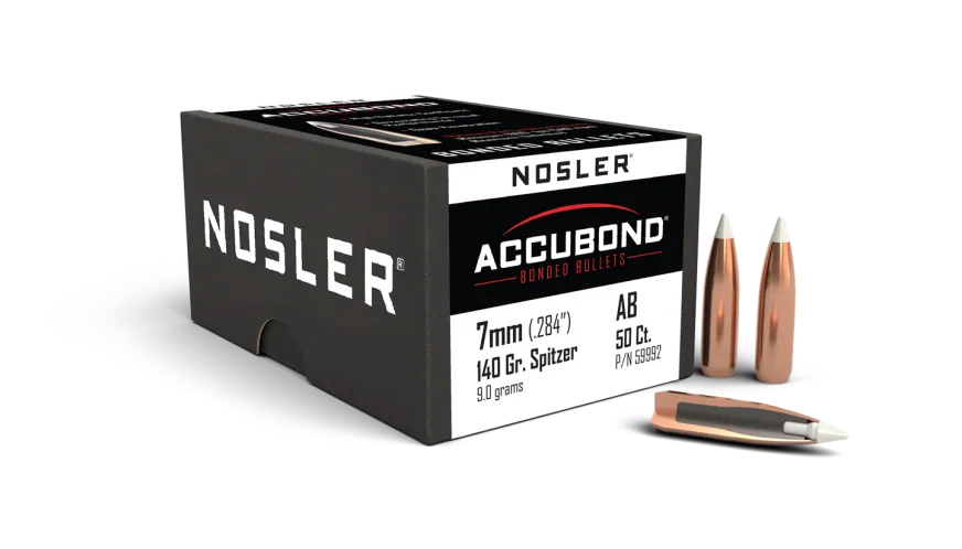 Nosler Accubond 7mm 140gr Projectiles - 50pk
