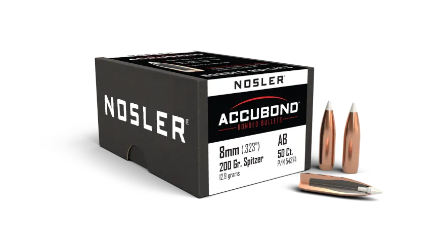 Nosler Accubond 8mm 200gr Projectiles - 50pk