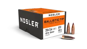 Nosler Ballistic Tip 20 cal 40gr Varmint Projectiles - 100pk