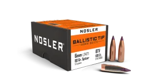 Nosler Ballistic Tip 6mm 80gr Varmint Projectiles - 100 pk