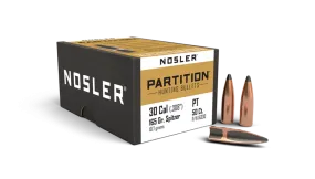 Nosler Partition 30 Cal 165gr Projectiles - 50pk