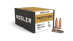 Nosler Partition 6mm 100gr Projectiles - 50pk