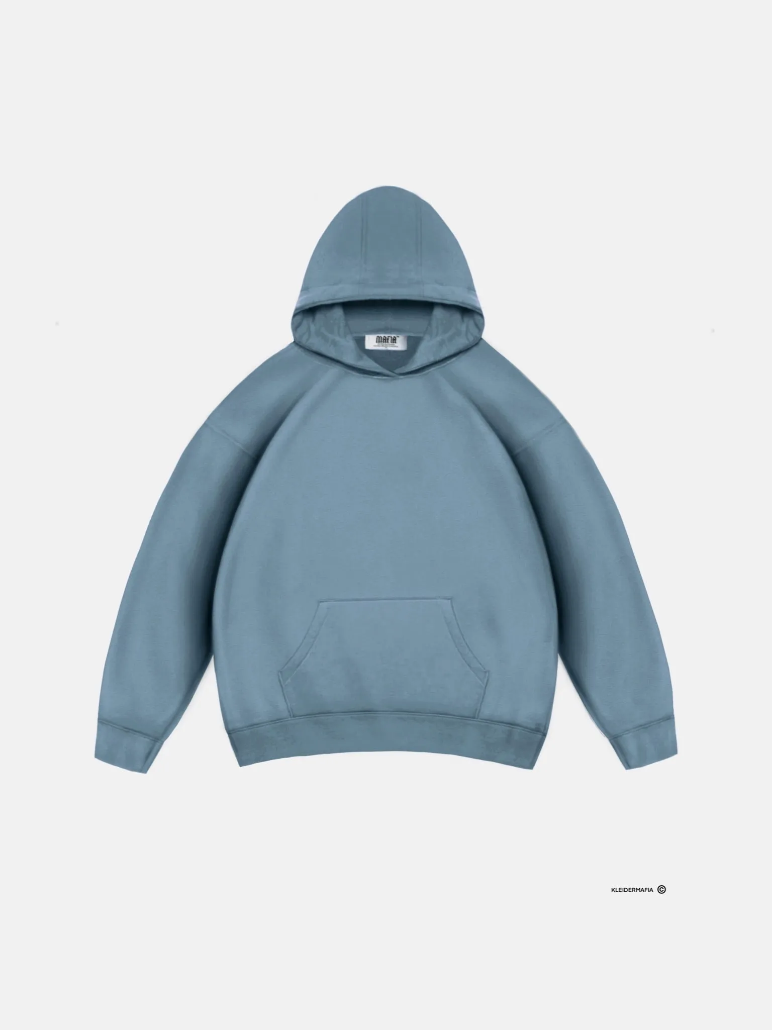 Oversize Basic Hoodie - Blue