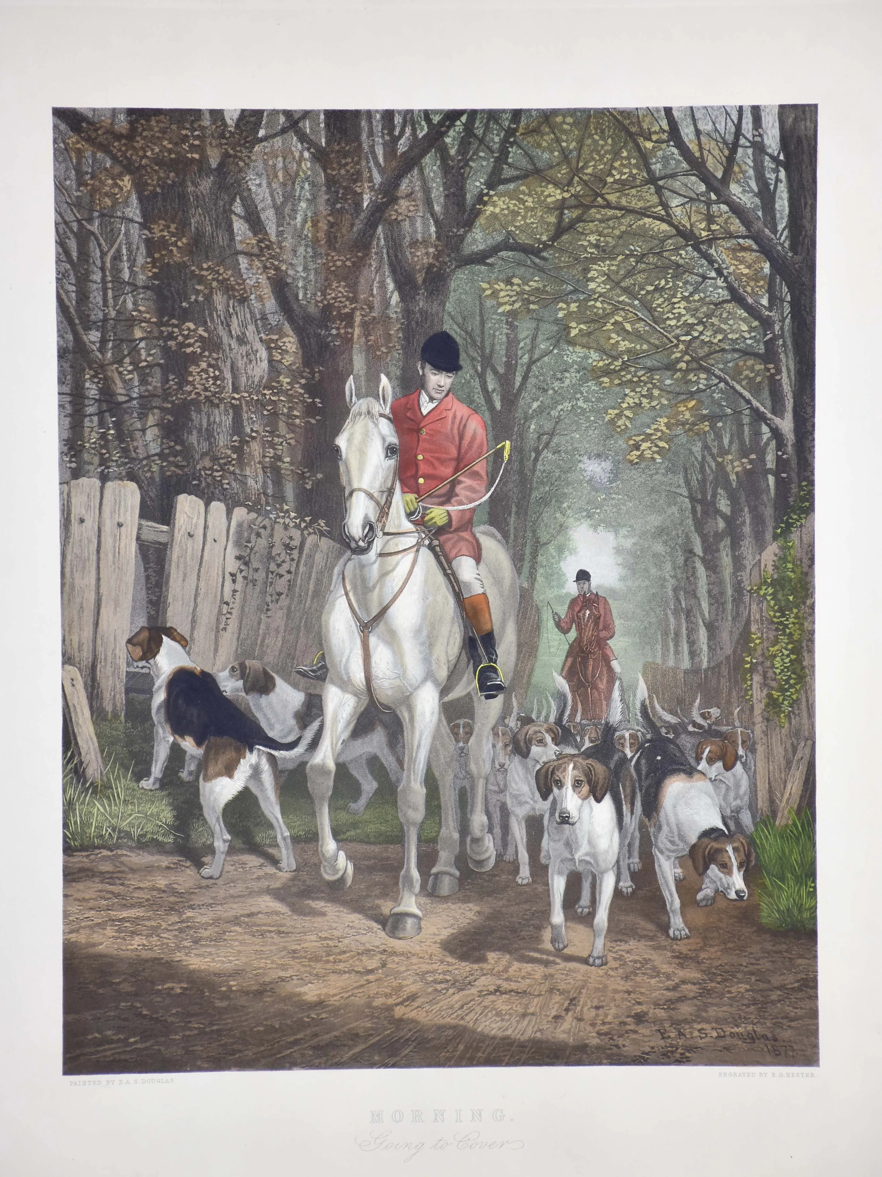 Pair of 19th century etchings - English hunting scenes