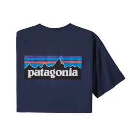 Patagonia Mens P6 Logo Responsibili Tee Classic Navy