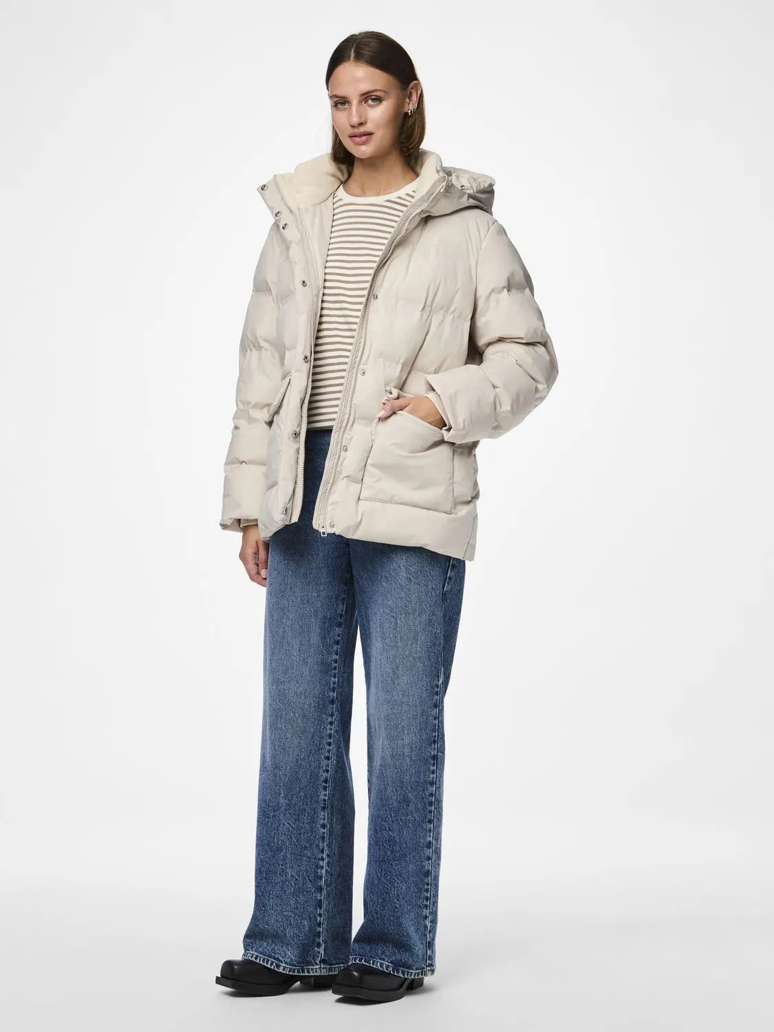PCNORMA Puffer - Silver Gray