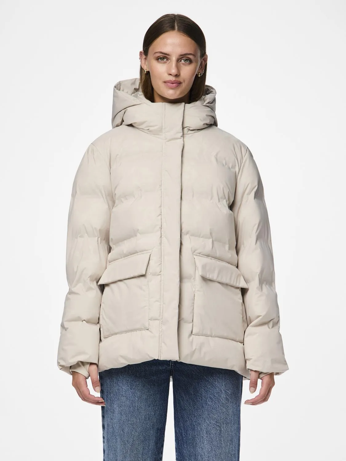 PCNORMA Puffer - Silver Gray