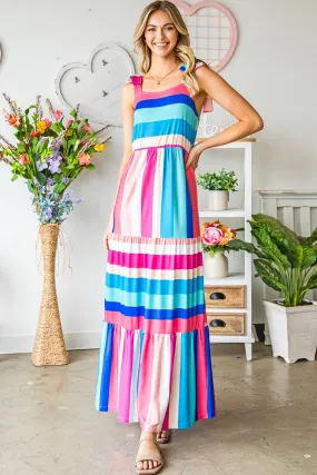 Pep In My Step Striped Maxi Dress