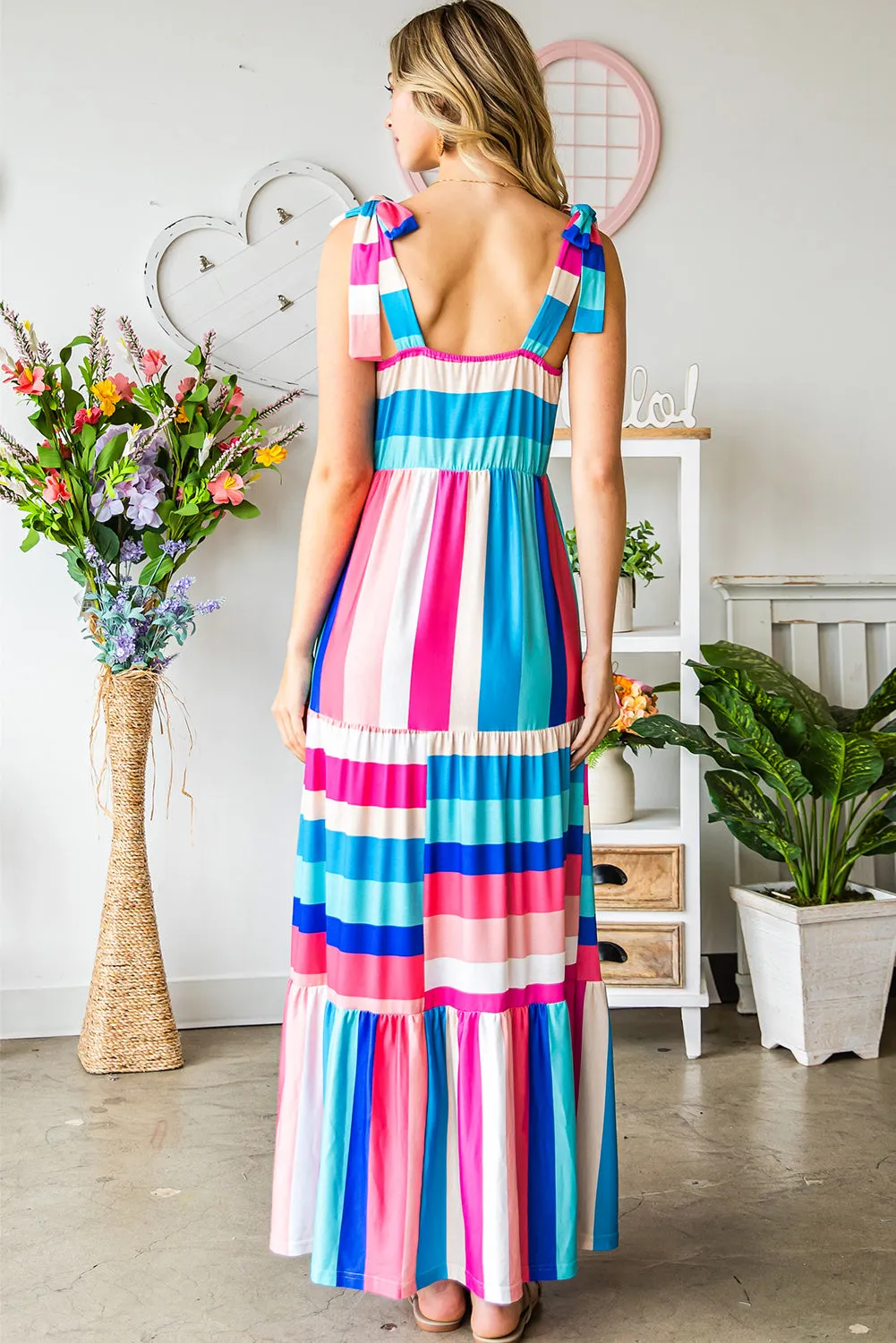 Pep In My Step Striped Maxi Dress