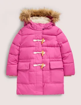 Pink Hooded Puffer Jacket-Sweet Pink