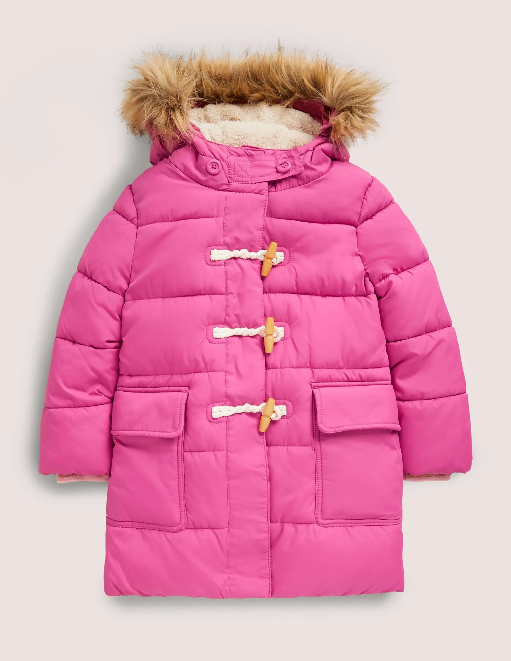 Pink Hooded Puffer Jacket-Sweet Pink
