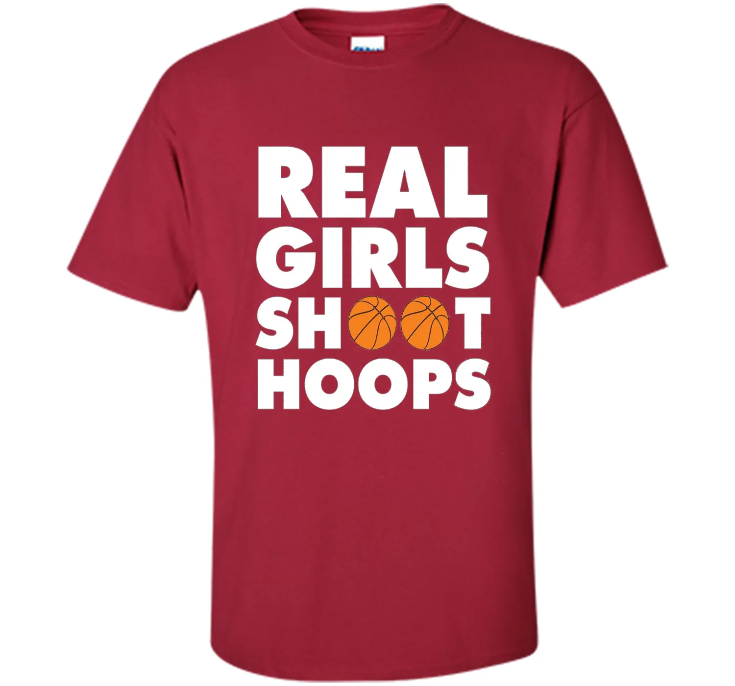 Real Girls Shoot Hoops Basketball T-Shirt