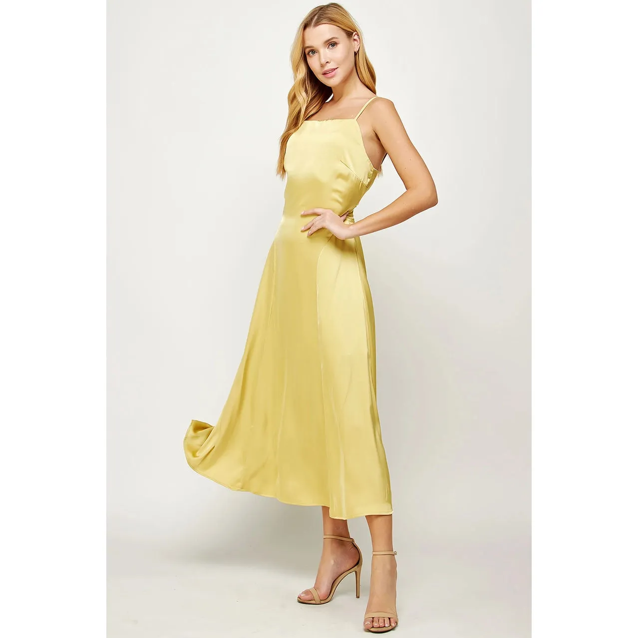 Reese Satin Midi Dress- FINAL SALE ITEM