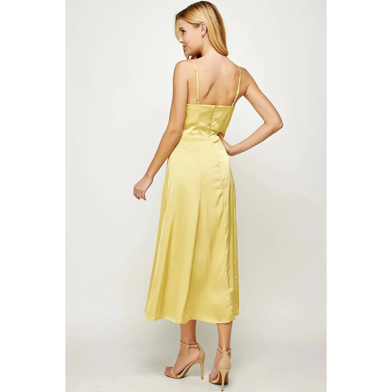 Reese Satin Midi Dress- FINAL SALE ITEM