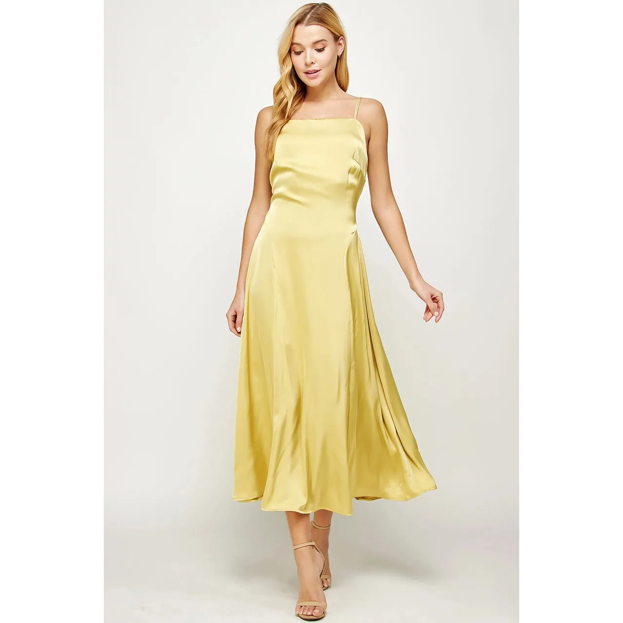 Reese Satin Midi Dress- FINAL SALE ITEM