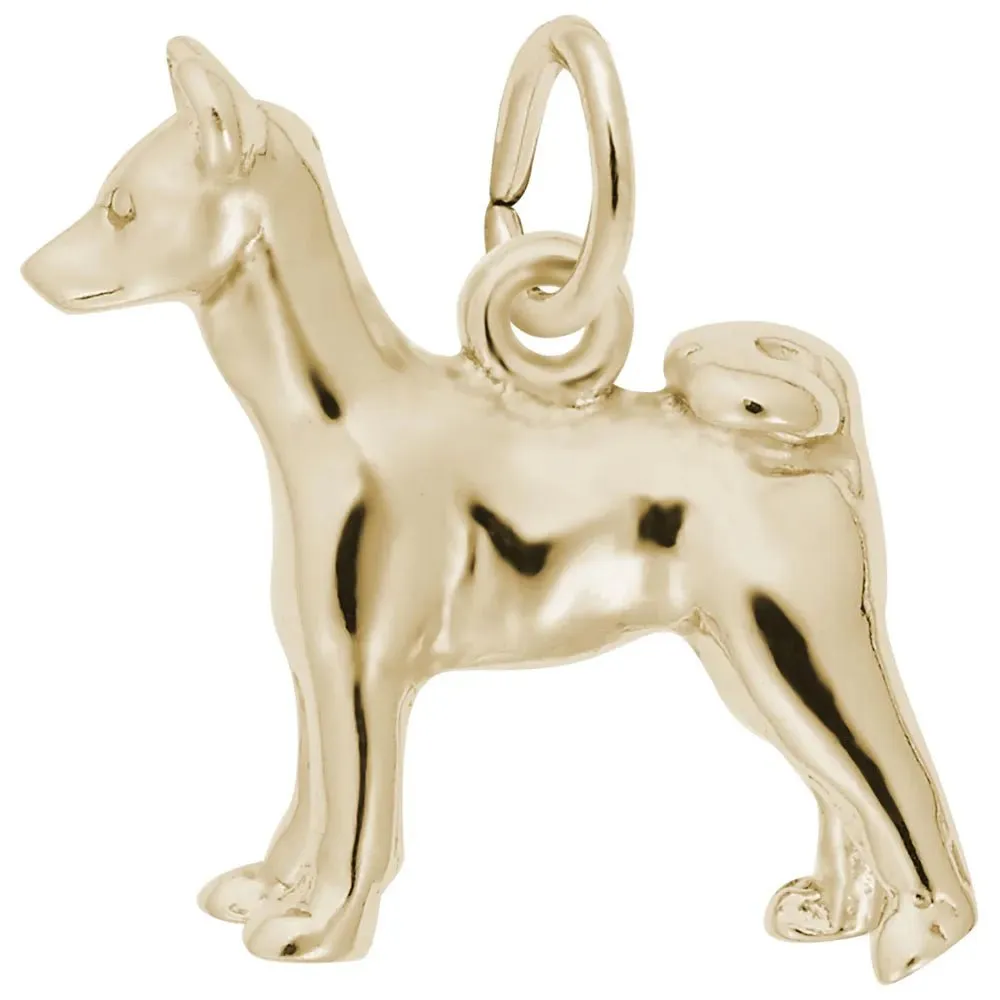 Rembrandt Charms - Basenji Dog Charm - 2469