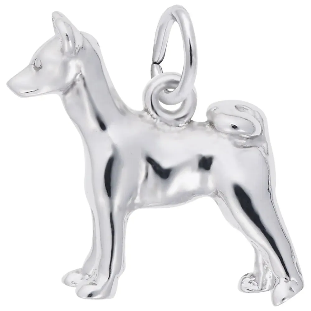 Rembrandt Charms - Basenji Dog Charm - 2469