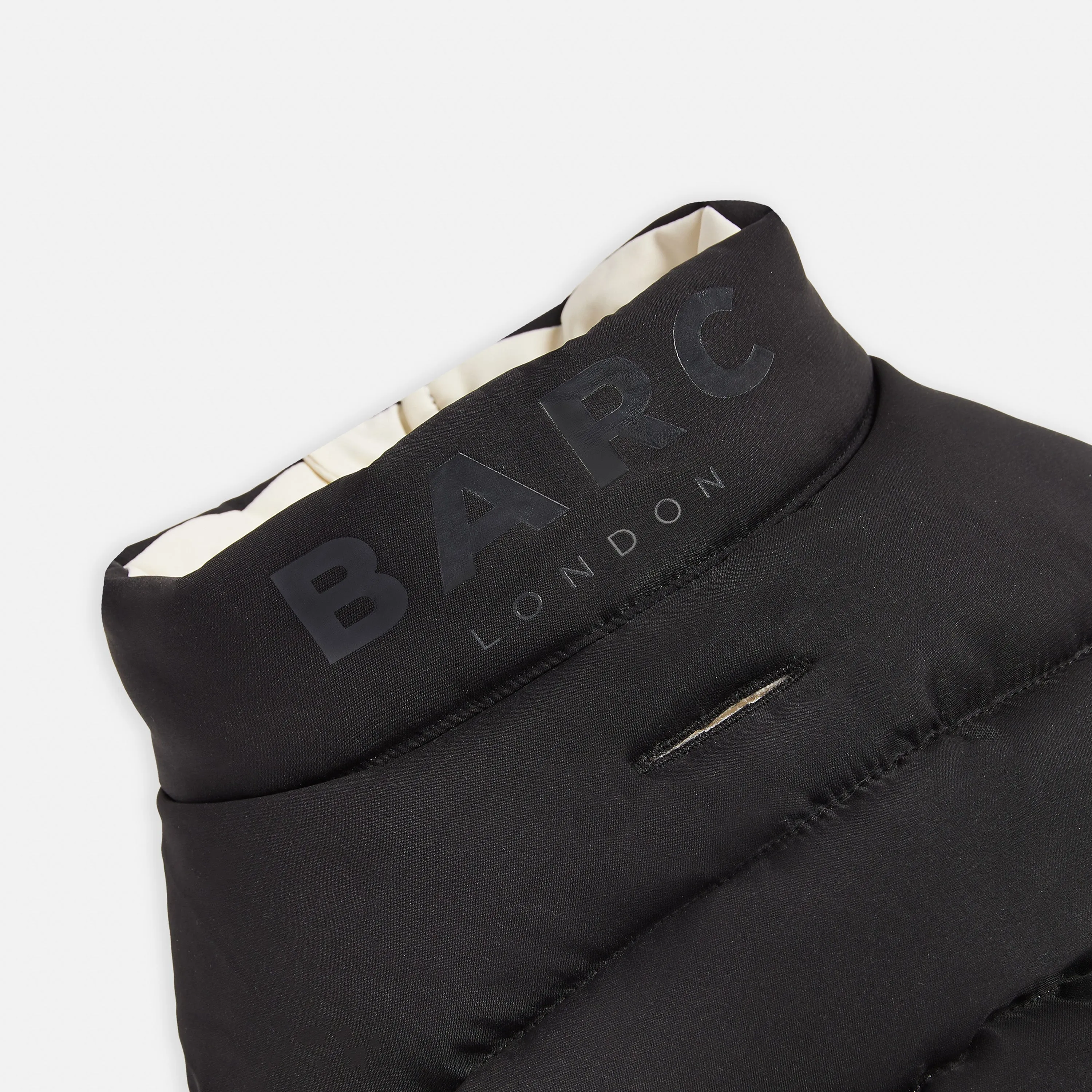Reversible Dog Puffer Jacket: Black & Off White
