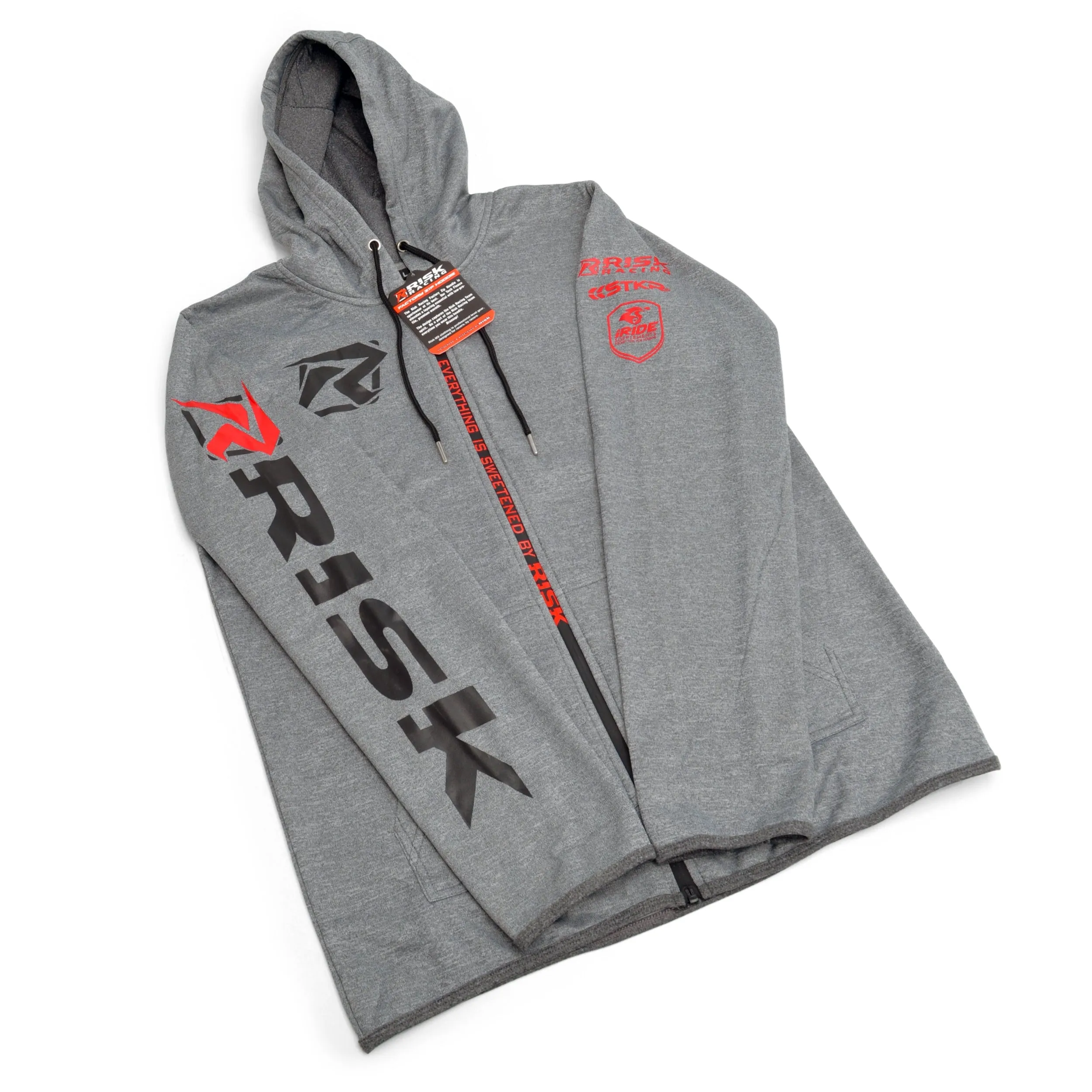 Risk Racing Grey Zipper Hoodie