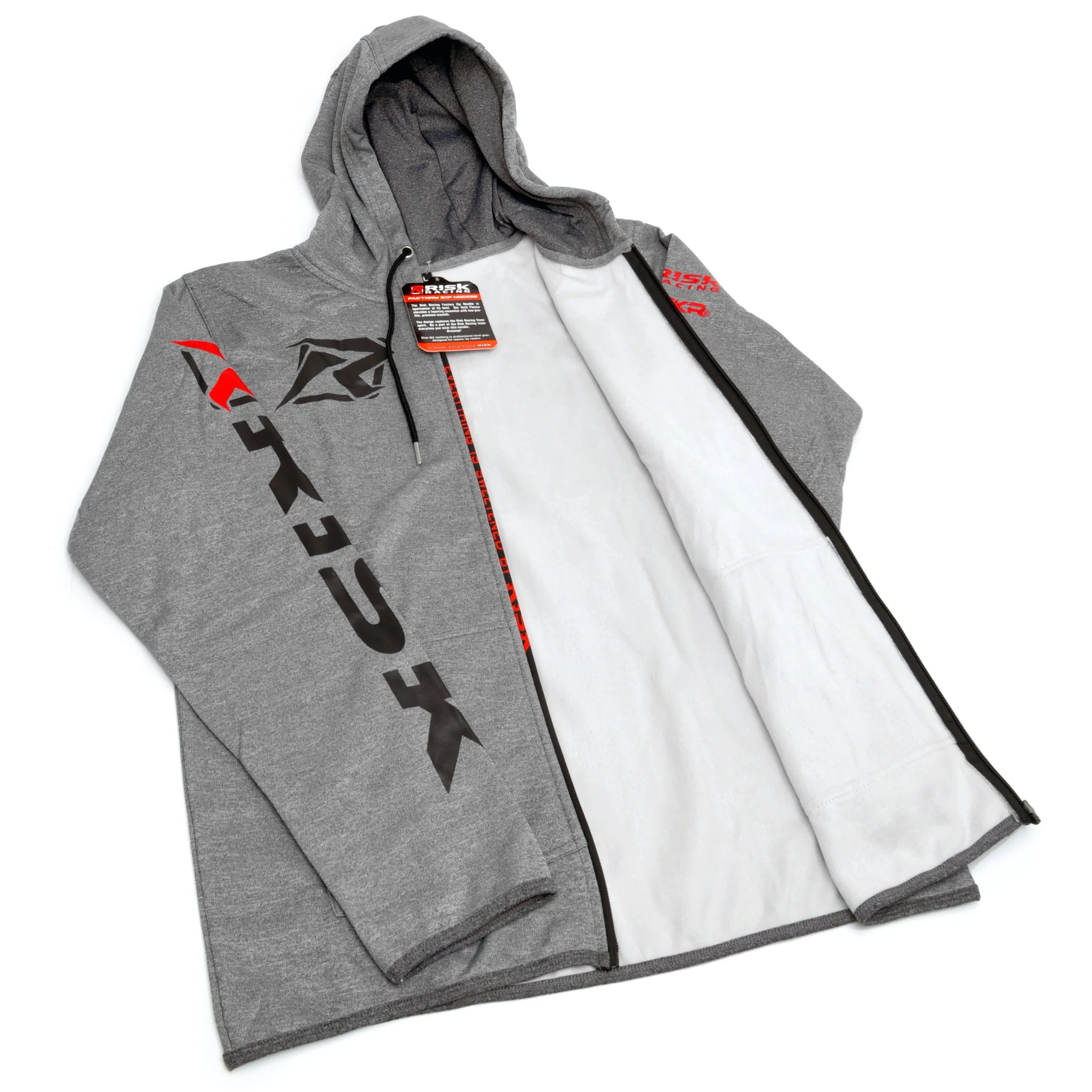 Risk Racing Grey Zipper Hoodie