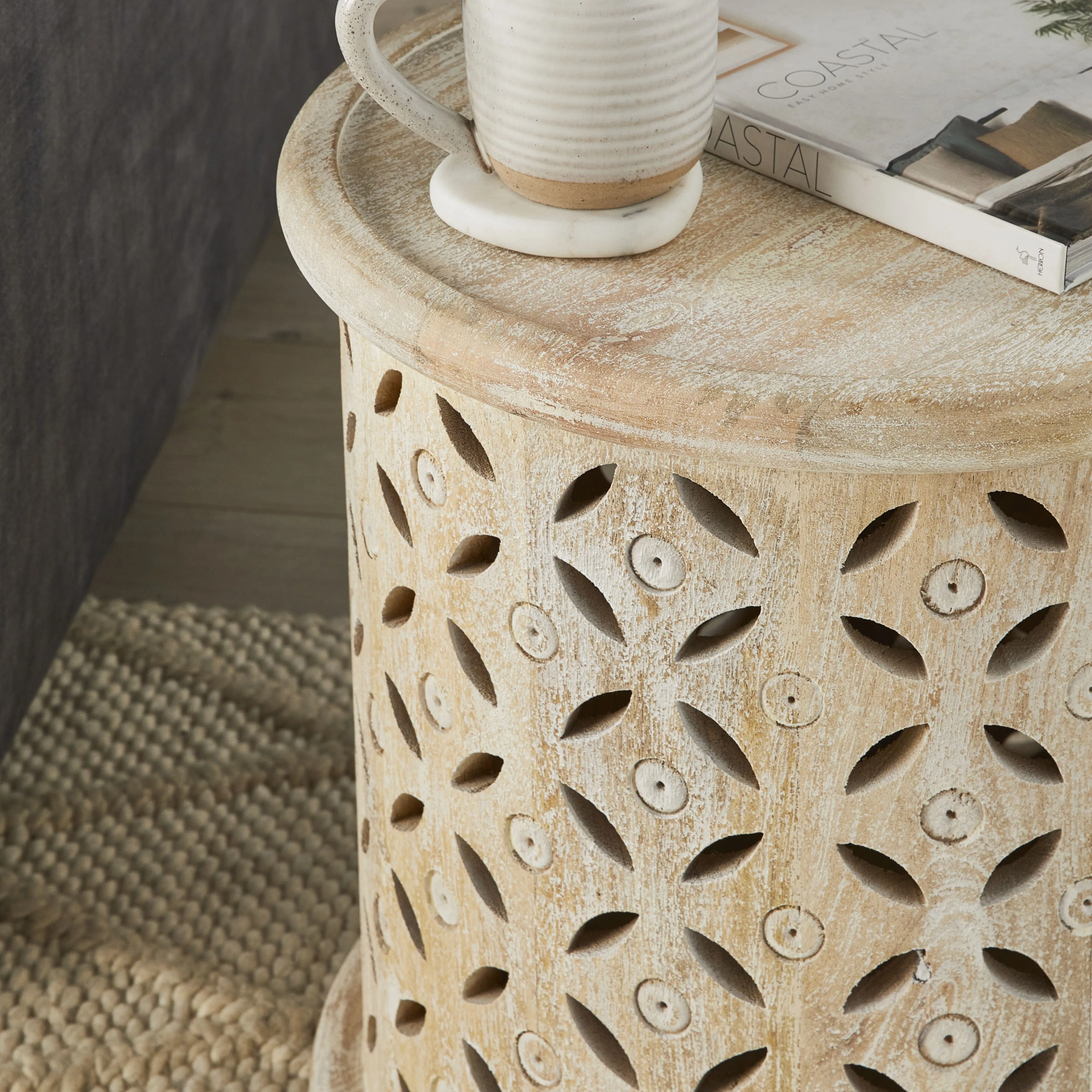 Salu Mango Wood Side Table