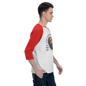 Sarcastic Sasquatch “There's one in every family...”  3/4 Sleeve Cotton Baseball Shirt