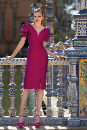 Silk Jacquard Midi Dress