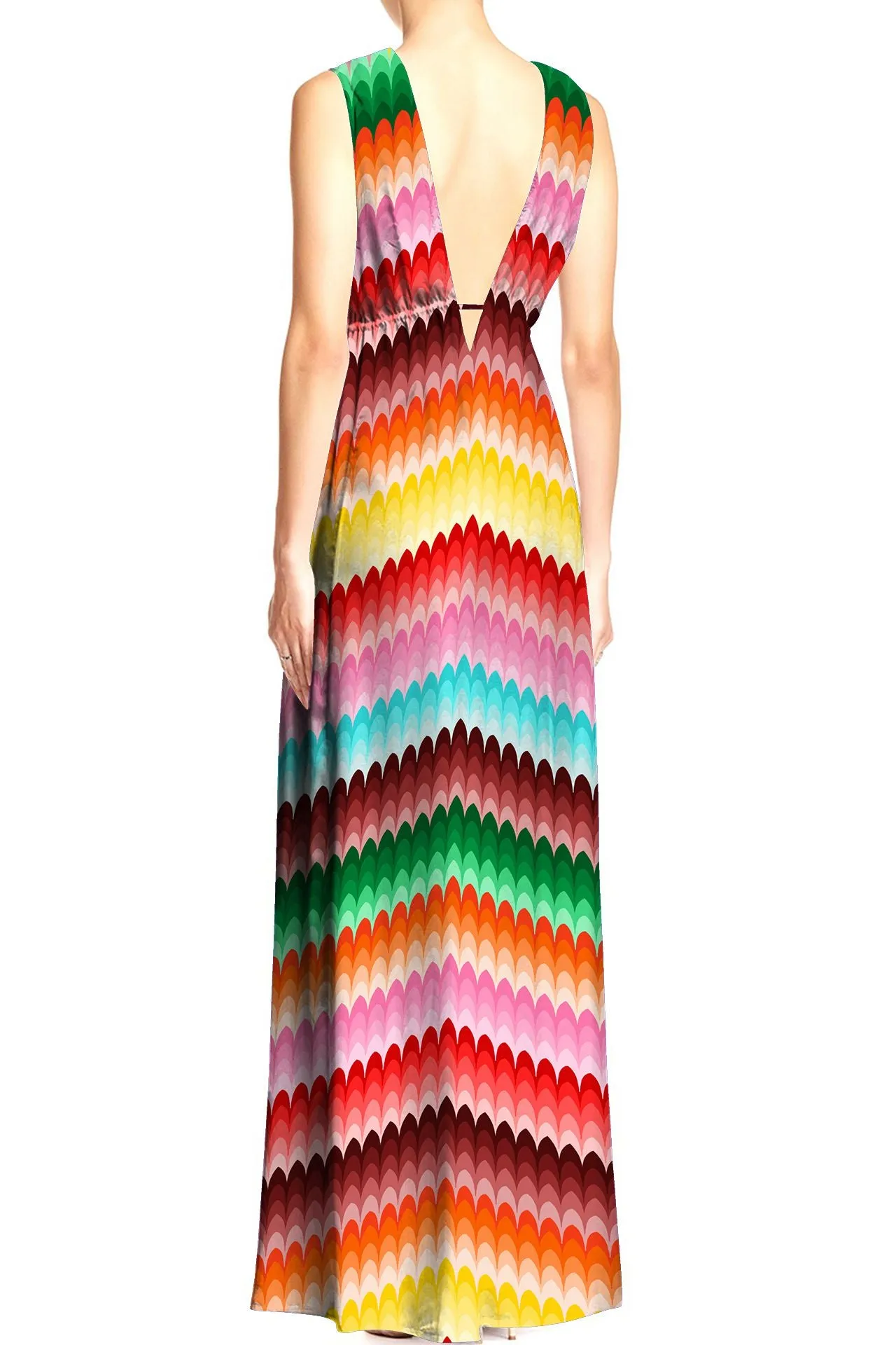 Sleeveless Maxi Dress Multicolor