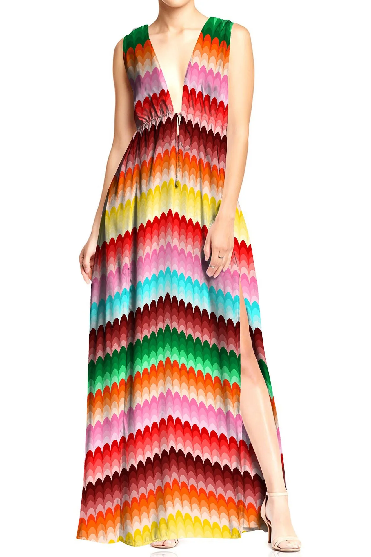 Sleeveless Maxi Dress Multicolor