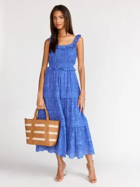 Sleeveless Tiered Eyelet Maxi Dress - Just Me