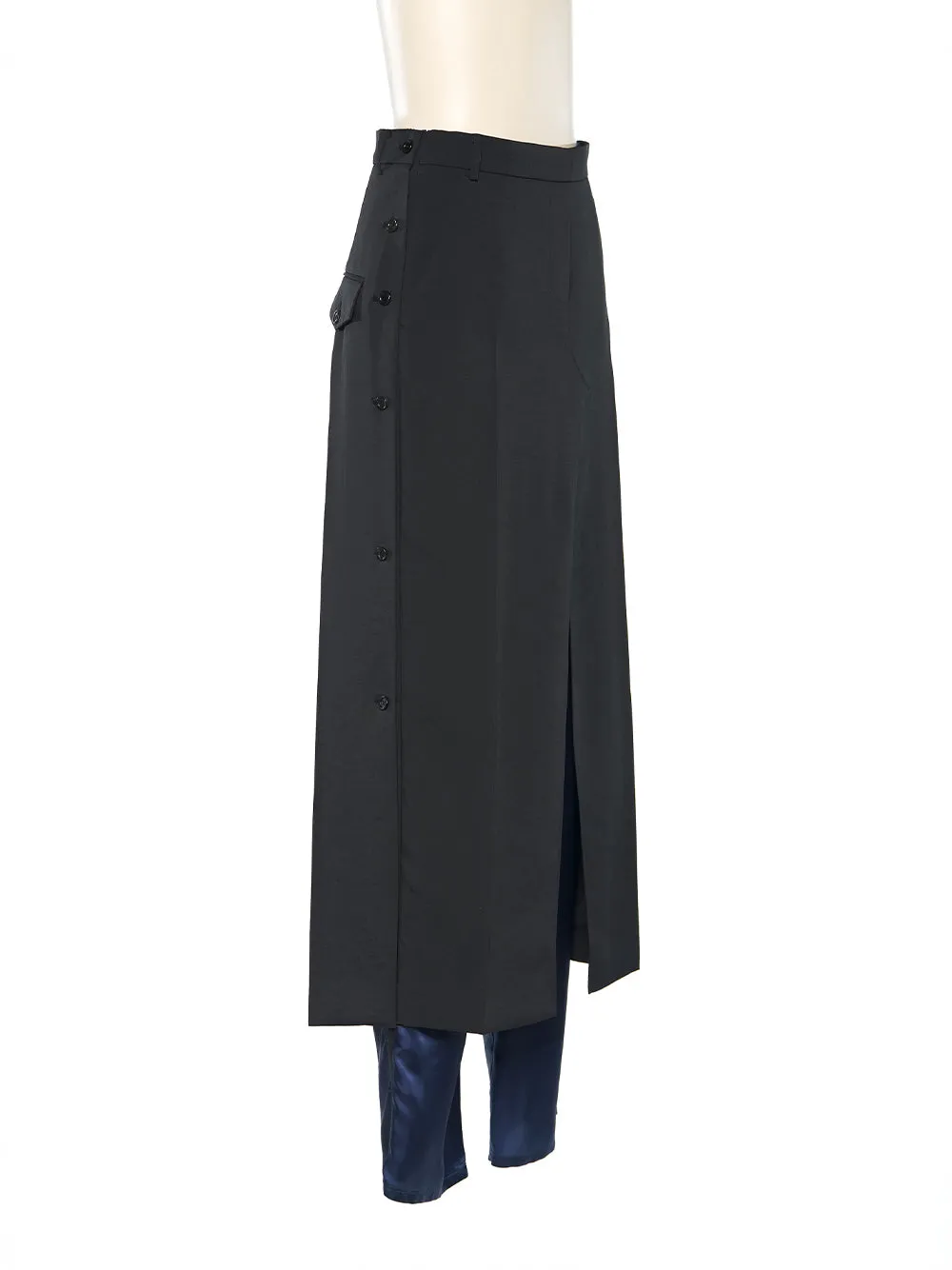 Slip Layered Pants (Black)