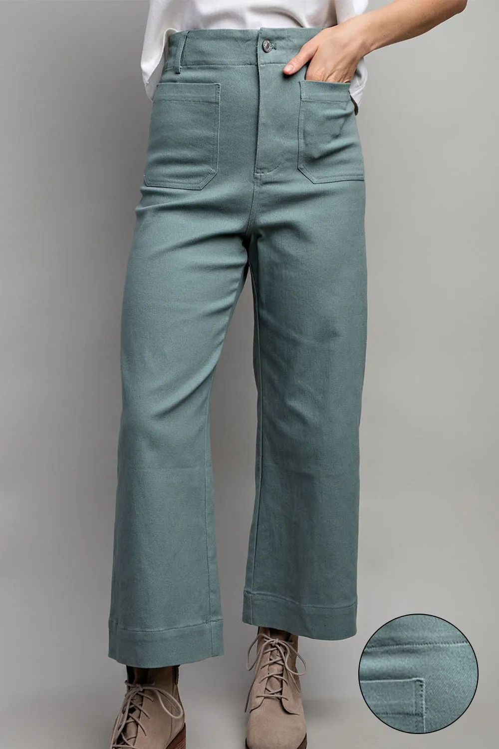 SOFT WASHED WIDE LEG PANTS