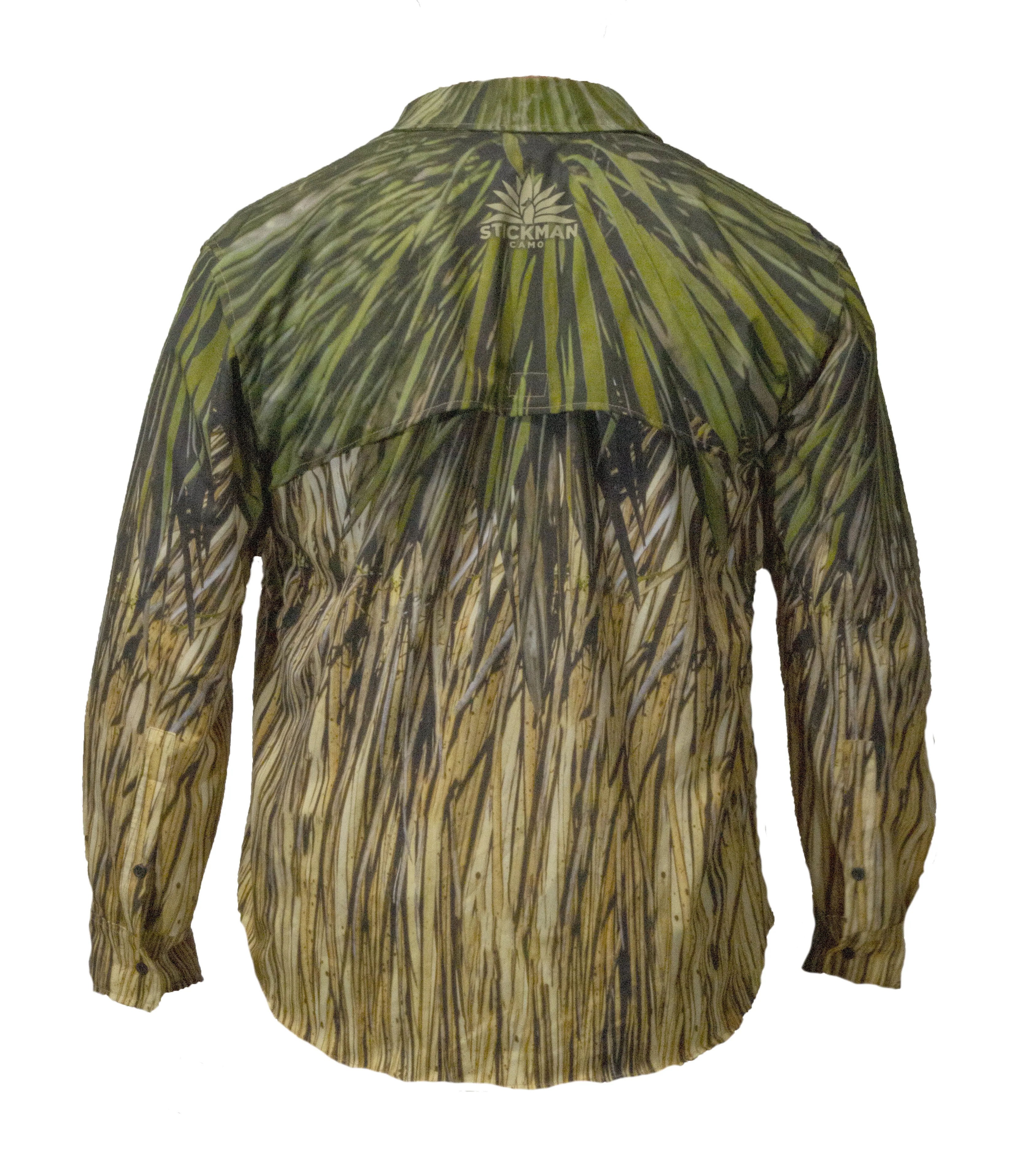 Stickman Camo - Long Sleeve Button Down - Vented Shirt