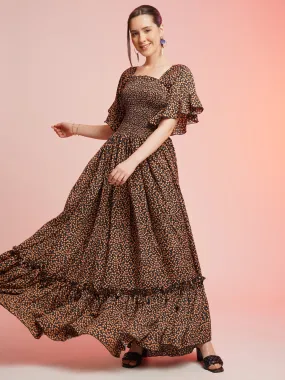 Sunset Charm Fit and Flare Dress