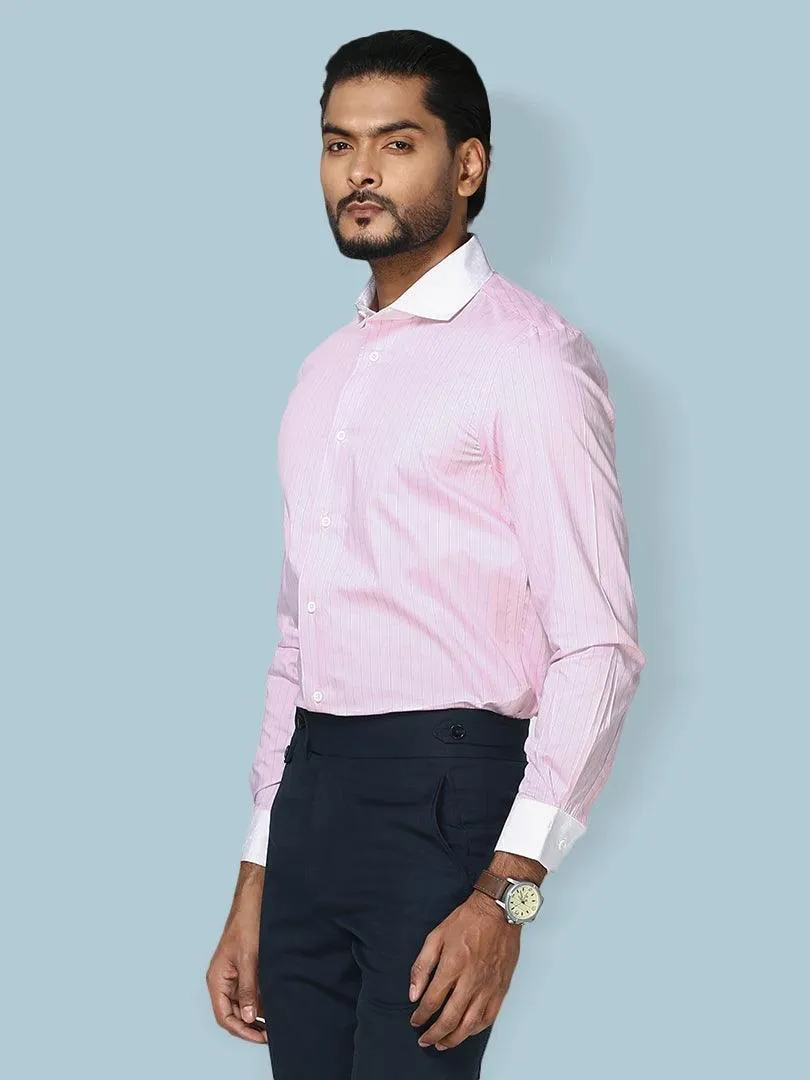Supima Pink Formal Full Sleeve Shirt