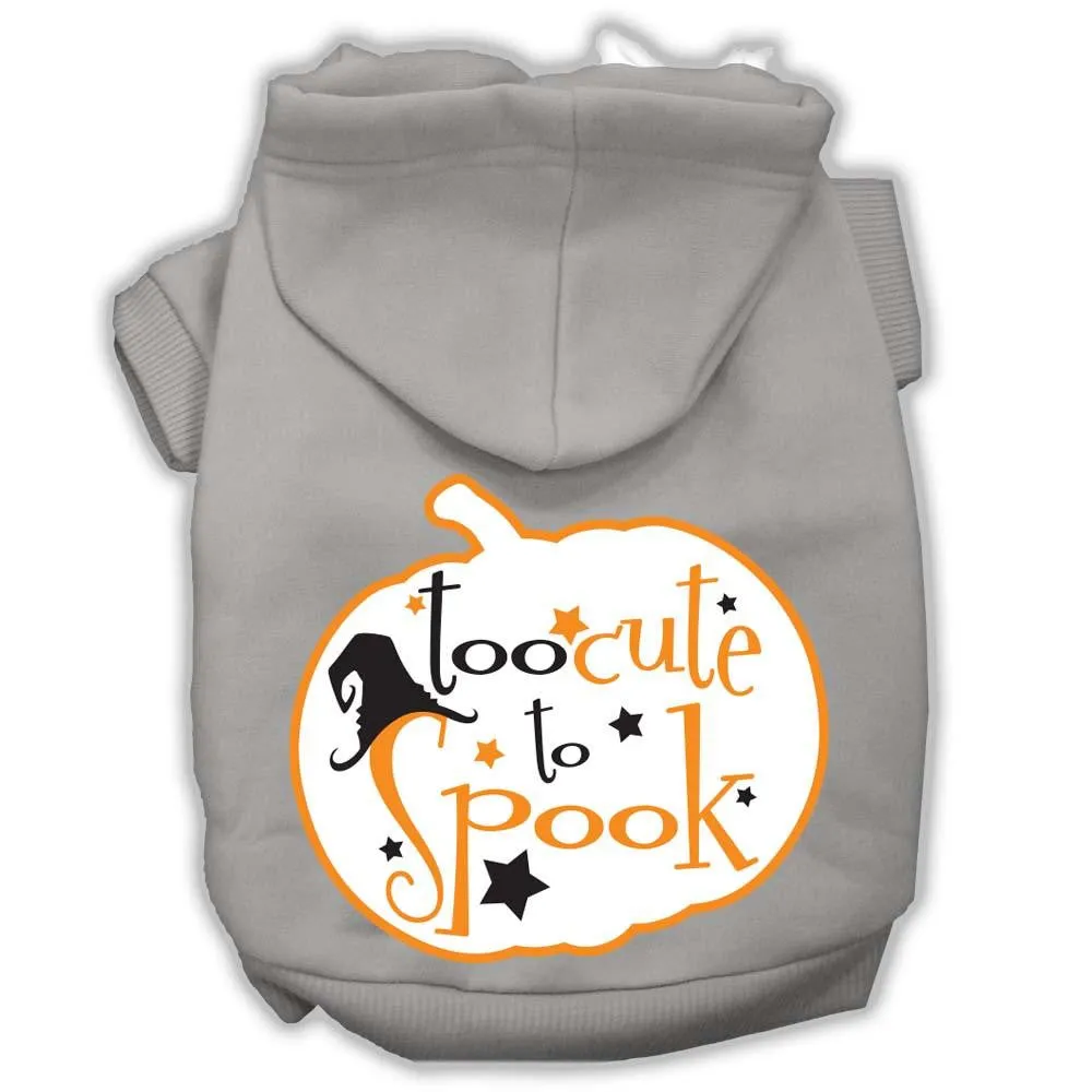 Too Cute to Spook Screenprint Hoodie Grey XXL (18)