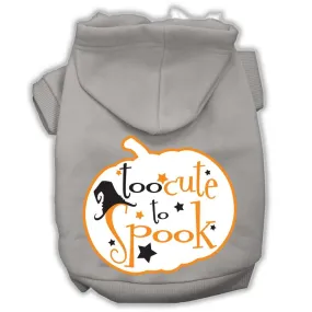 Too Cute to Spook Screenprint Hoodie Grey XXL (18)