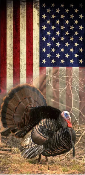 Turkey Hunting Flag Cornhole Set With Bean Bags