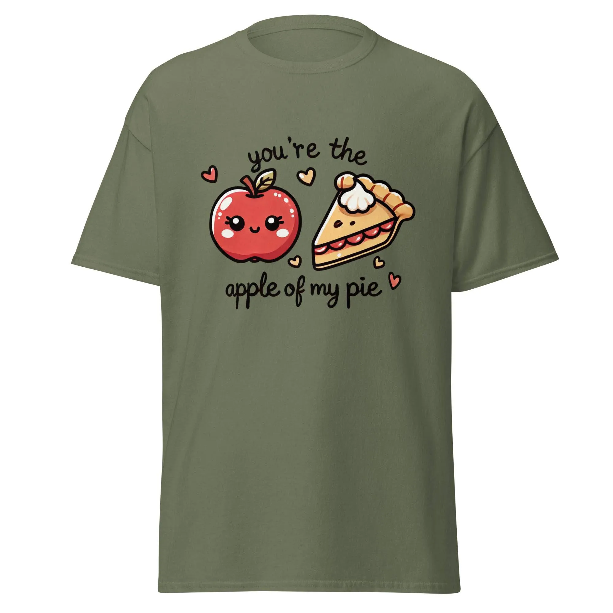 Unisex Fall Printed T-Shirt – "You're The Apple Of My Pie" – Fun Fall Graphic Tee for Apple Lovers"